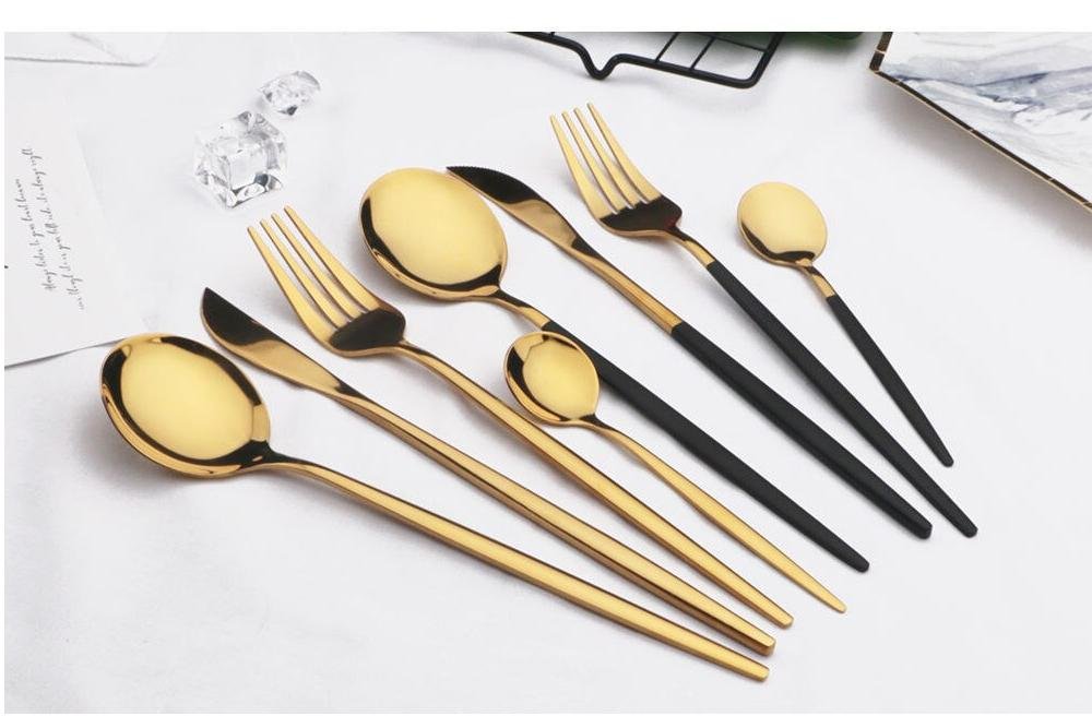 Colorful Stainless Steel Dinnerware Set