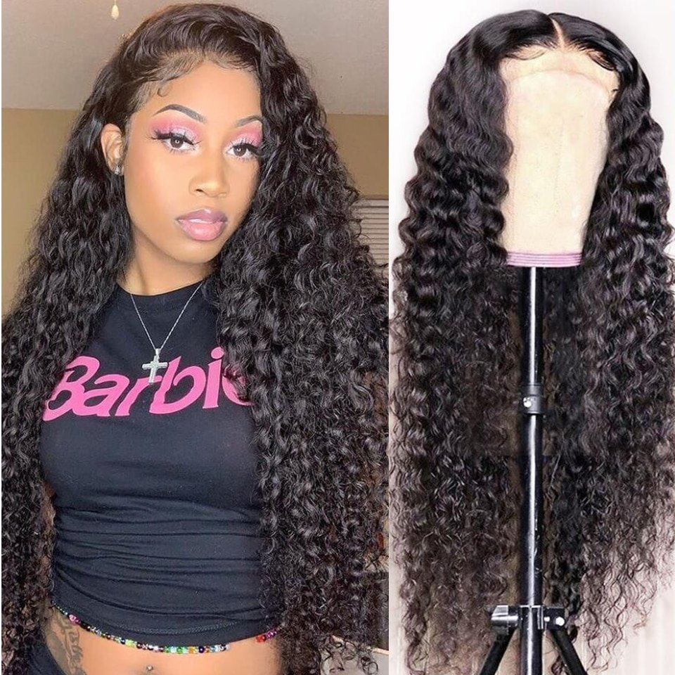 Deep Curly Human Hair Lace Front Wig Deep Curly Human Hair Lace Front Wig