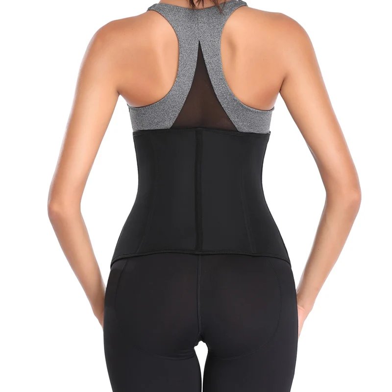 Women's Solid Black Waist Trainer