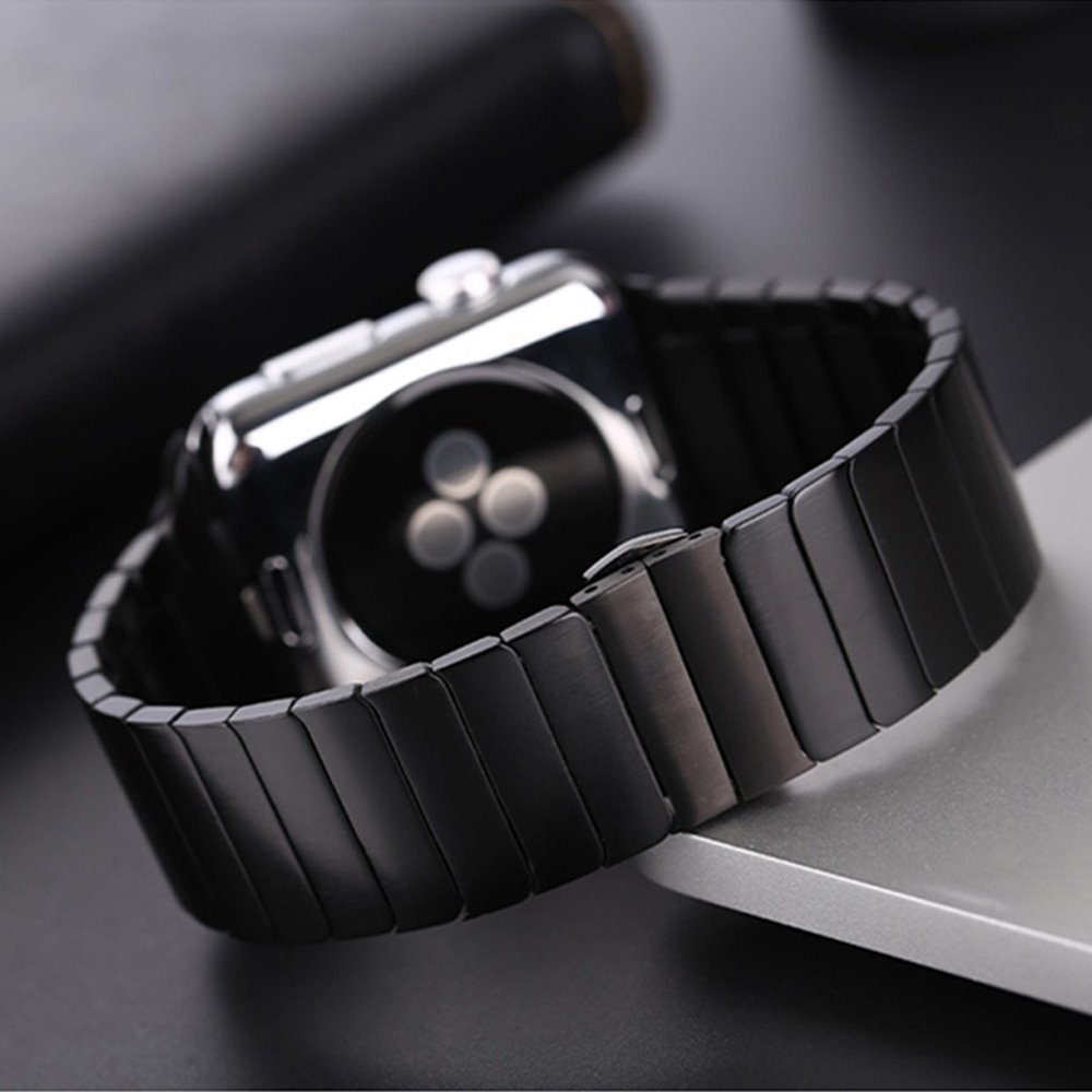 Stainless Steel Band for Apple Watch with Butterfly Buckle Stainless Steel Band for Apple Watch with Butterfly Buckle